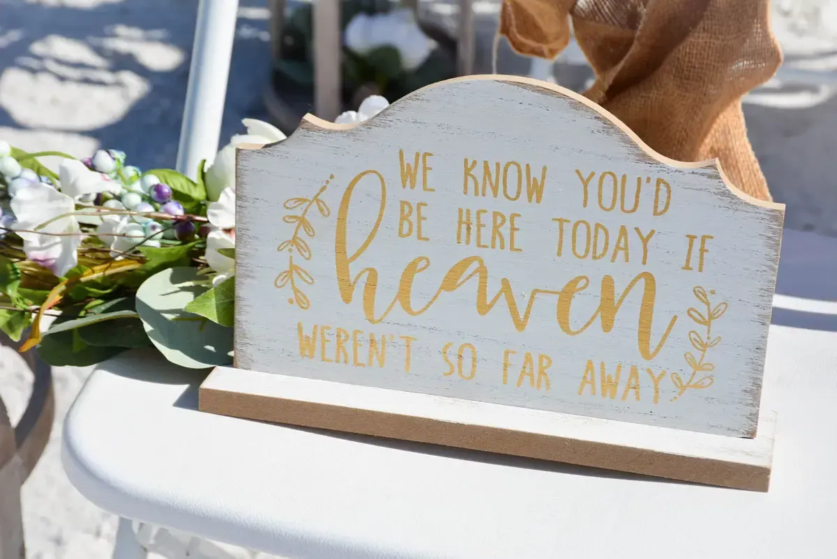 Wooden sign,