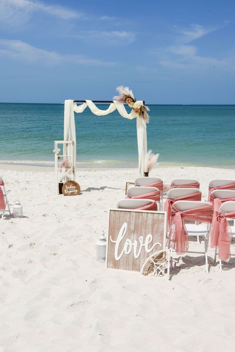Florida Boho Beach Wedding decor