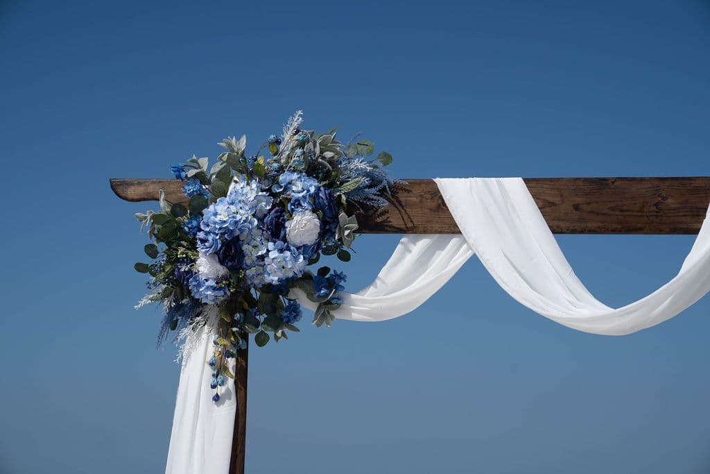 Florida beach wedding decor setup