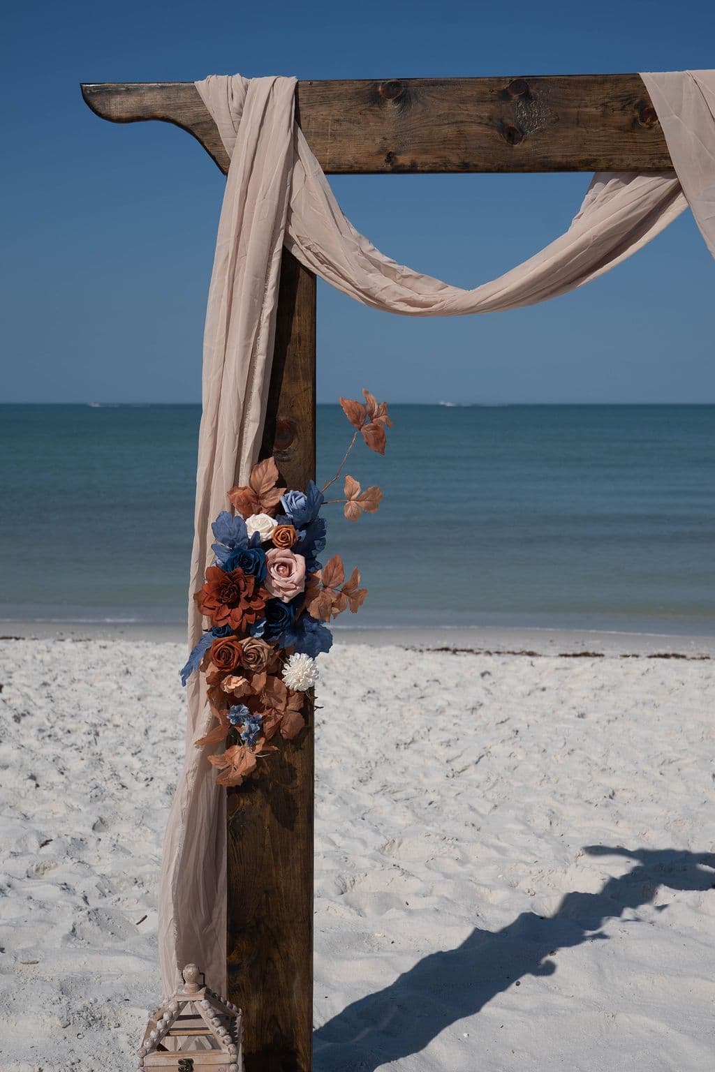 Florida beach wedding decor setup