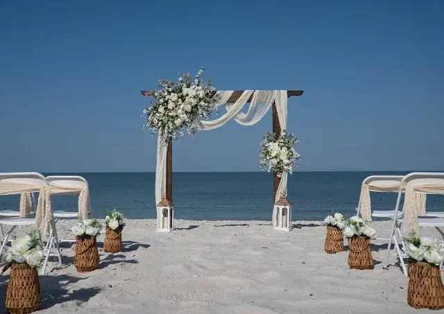 Florida beach wedding ceremony